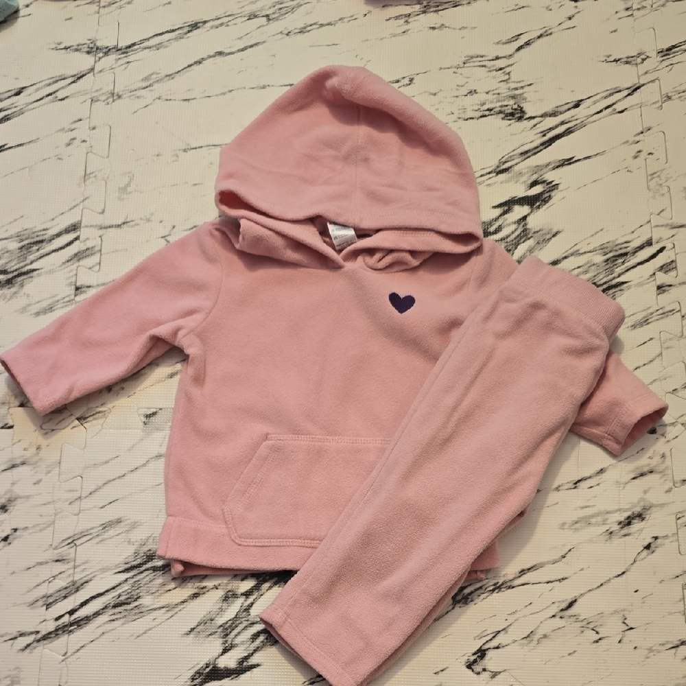 George Kids Pink Matching Set with Heart
